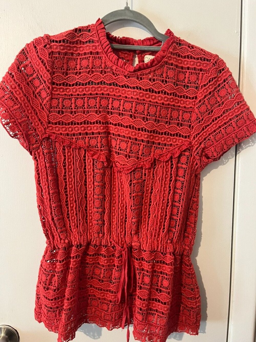 CAROLINA K ANTHROPOLOGIE CINNAMON COLOR CROCHET SZ S